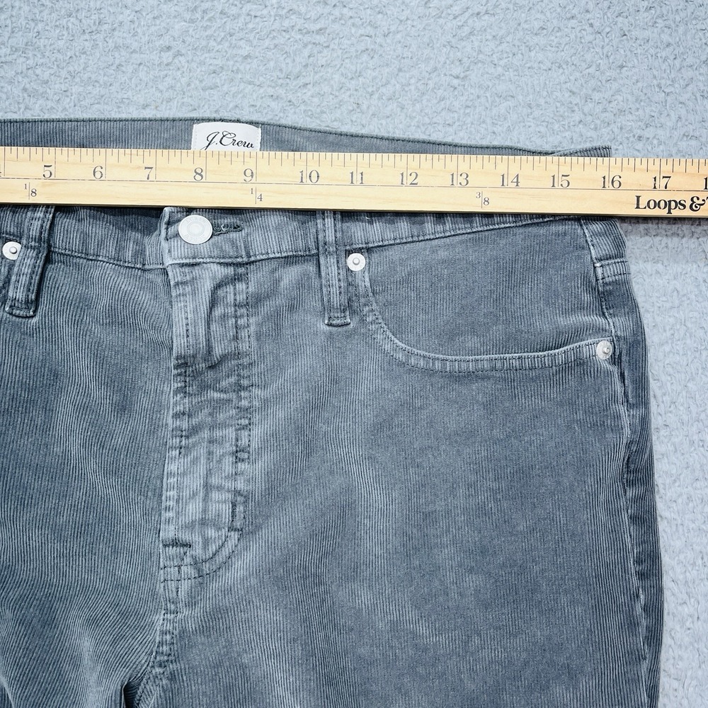 J Crew Corduroy Pants Womens 32x27 Gray Vintage Slim Straight Classic Preppy - Picture 3 of 10
